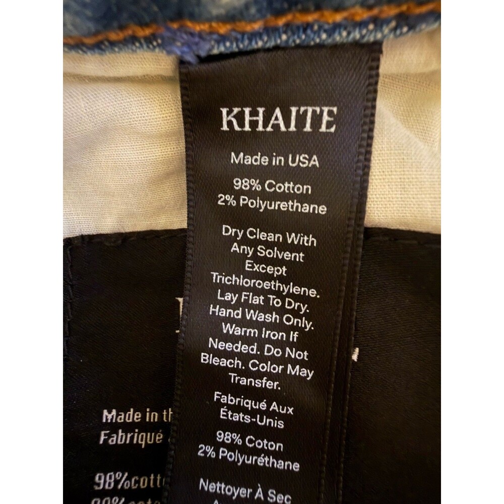 KHAITE Delina Denim Wide-Leg Jean Blue Sz 26. NWT. Retails $620 - Picture 10 of 13
